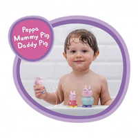 PEPPA PIG: 3 FIGURAS DE BAÑO (PEPPA, MAMAPIG Y PAPAPIG)