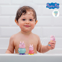 PEPPA PIG: 3 FIGURAS DE BAÑO (PEPPA, MAMAPIG Y PAPAPIG)