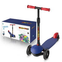 PATINETE DE 3 RUEDAS AZUL CON LUCES LED