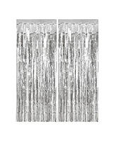 Decoracion Cortina Plata 1 X 2m