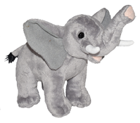 Peluche Elefante con sonido 20 cm