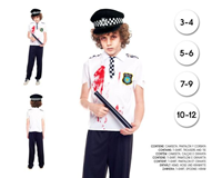 Disfraz Policia Niño Zombie 5-6