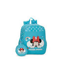 MOCHILA 25 CM ADAP MINNIE RAINBOW AZUL